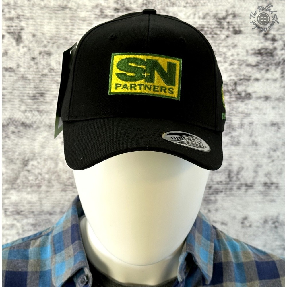 NWT John Deere‎ S+N Partners Low Profile Structured Snapback Hat Black BWK29326